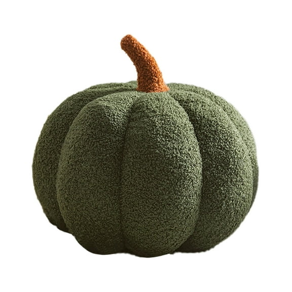 Rwvbm Pumpkin Shaped Throw Pillow Fall Decorative Cushion Halloween Thanksgiving Home Decor 20x20x12cm Soft Polypropylene Yellow,Orange,Green,Brown