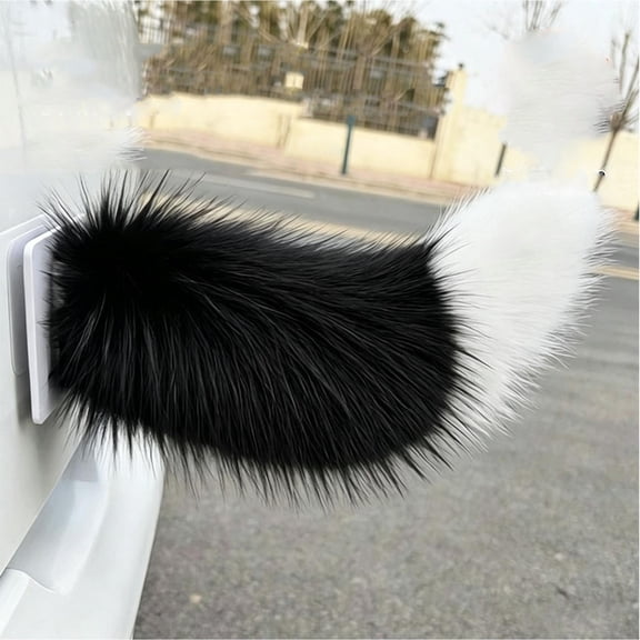 Rwvbm Remote Control Electric Wagging Car Tail, Voice Activated Moving Plush Animal Tail for Vehicle Exterior, USB Rechargeable Funny Auto Accessory