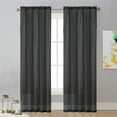thumbnail image 1 of Sheer Gauze Curtain Panel-100x130cm (39x51in) Semi-Transparent Rod Pocket Curtains-Light Filtering Polyester Fabric-Black White Gray Navy- Decor, 1 of 6