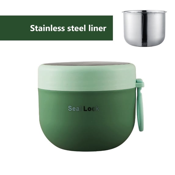 Stainless Steel Insulated Soup Cup with Spoon 16oz Sealed Food Container Thermal Lunch Box for Office,& s Leakproof & Heat