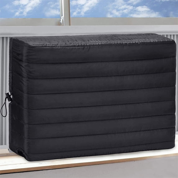 Waterproof Window AC Cover - Polyester Outdoor Protector for Air Conditioner Unit Gray 3.54*24.8*16.93 in 1PCS