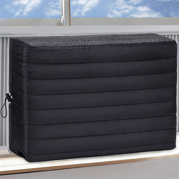 Rwvbm Waterproof Window Air Conditioner Cover, Heavy Duty Polyester Outdoor AC Unit Protector, Weatherproof Shield for All Seasons, Size M