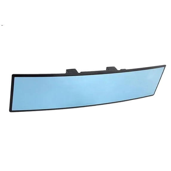 Wide Angle Rearview Mirror for Cars Large View- Mirror with Blue Tint Clamp- for Easy Installation Helps Reduce Blind Spots & Monitor Backseat Passengers