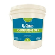 Rx Clear 1" Stabilized Chlorine Tablets for Use in Swimming Pools and Spas, 5 lb Bucket