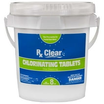 Rx Clear 3" Stabilized Chlorine Tablets for Swimming Pools, 8 lbs