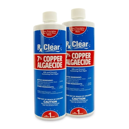 Rx Clear 7% Copper Algaecide for Swimming Pools - 2 Pack