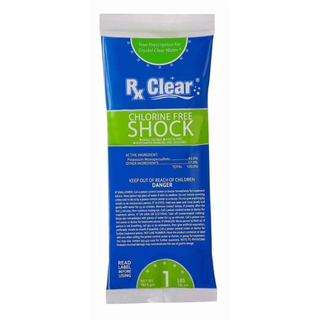 Rx Clear Chlorine Free Swimming Pool Shock, 1 lb, Single