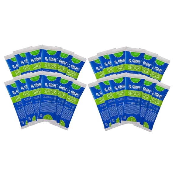 Rx Clear Chlorine Free Swimming Pool Shock, 1 lb, 48 Pack