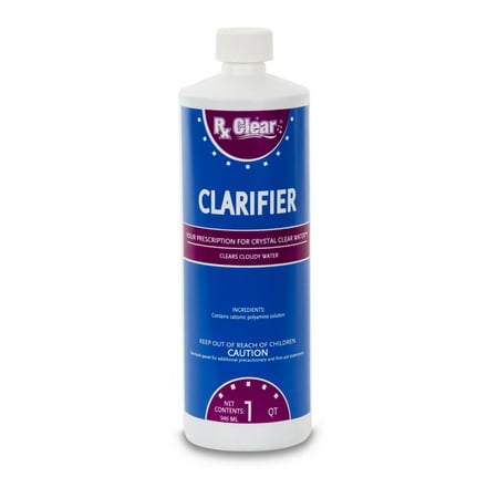 Rx Clear Clarifier Solution for Swimming Pools - 1 Qt Bottle