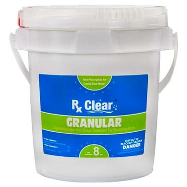 Rx Clear Granular Swimming Pool Chlorine - 8 lb Bucket