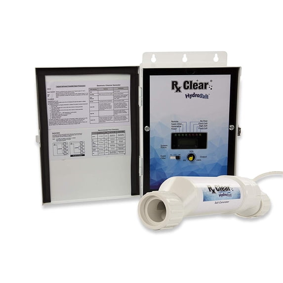 Rx Clear HydroSalt Salt Chlorine Generator for Inground Swimming Pools up to 30,000 Gallons
