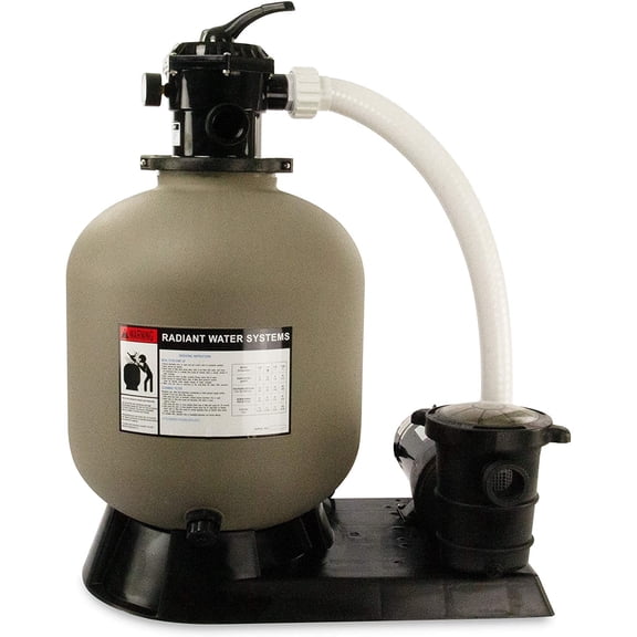 Rx Clear Radiant 19" Above-Ground Pool Sand Filter with 1 HP Extreme Force Pump
