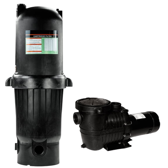 Rx Clear Radiant PRC150 Inground Ground Cartridge Filter Systems with 1 HP Niagara Pump