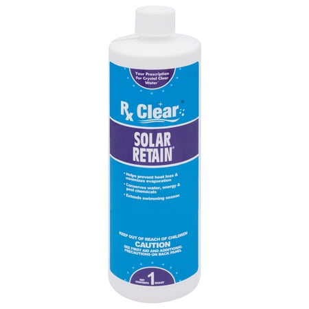 Rx Clear Solar Retain Liquid Solar Cover for Swimming Pools, 1 Quart