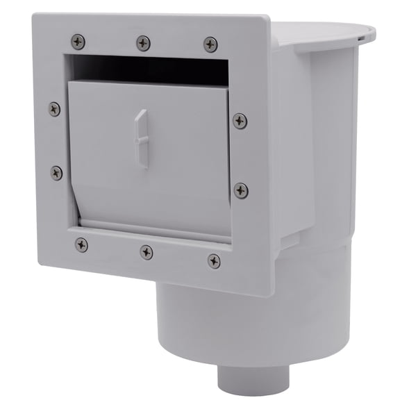 Rx Clear Standard Thru-Wall Skimmer for Above Ground Swimming Pools, Gray