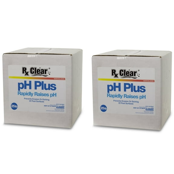 Rx Clear Swimming Pool pH Plus Increaser, Sodium Carbonate, Granular, 50 lbs