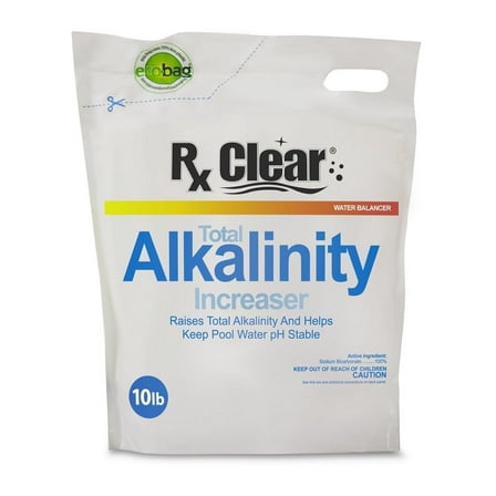 Rx Clear Total Alkalinity Increaser for Swimming Pools, Sodium Bicarbonate, 10 lbs