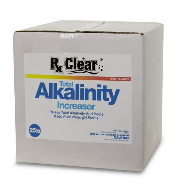 Rx Clear Total Alkalinity Increaser for Swimming Pools, Sodium Bicarbonate, 25 lbs