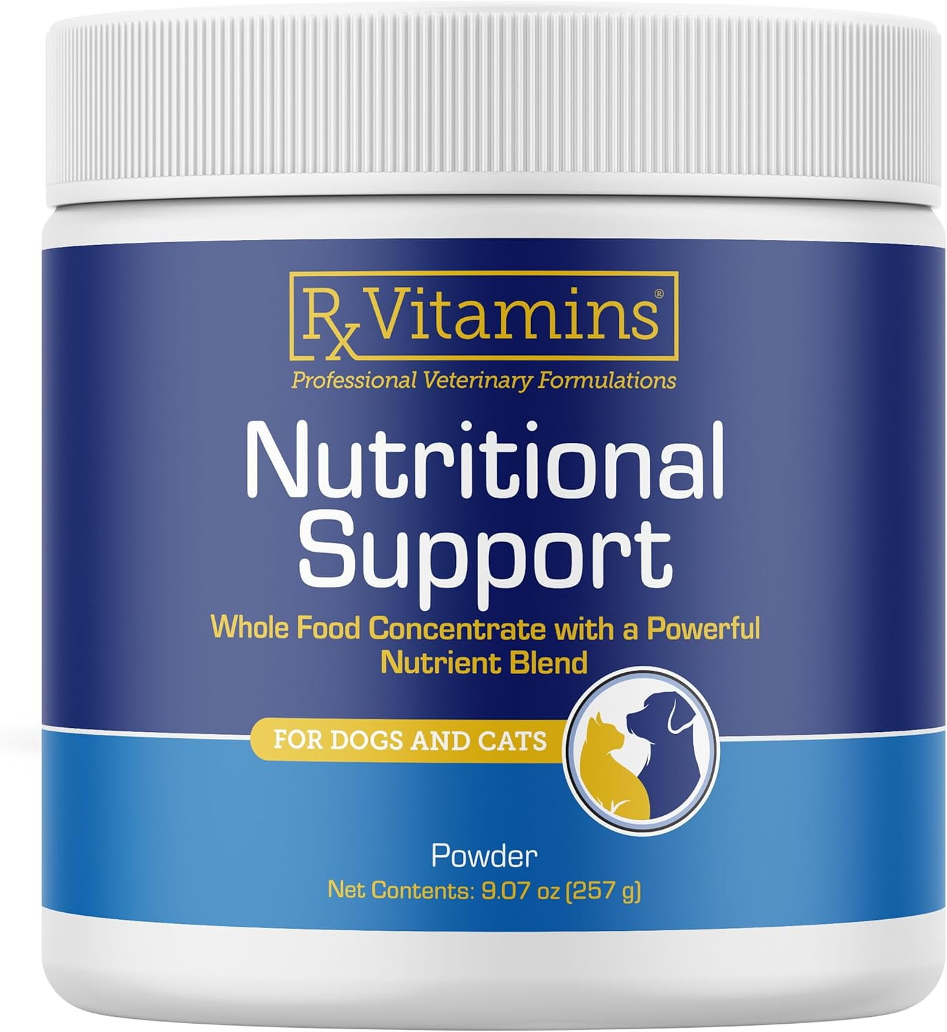 Rx Vitamins Nutritional Support - Omega 3 for Dogs and Cats - Biotin for Dogs, Vitamin E for Dogs, and Kelp Powder for Dogs - Milk Thistle for Cats and Spirulina for Dogs - 9.07oz