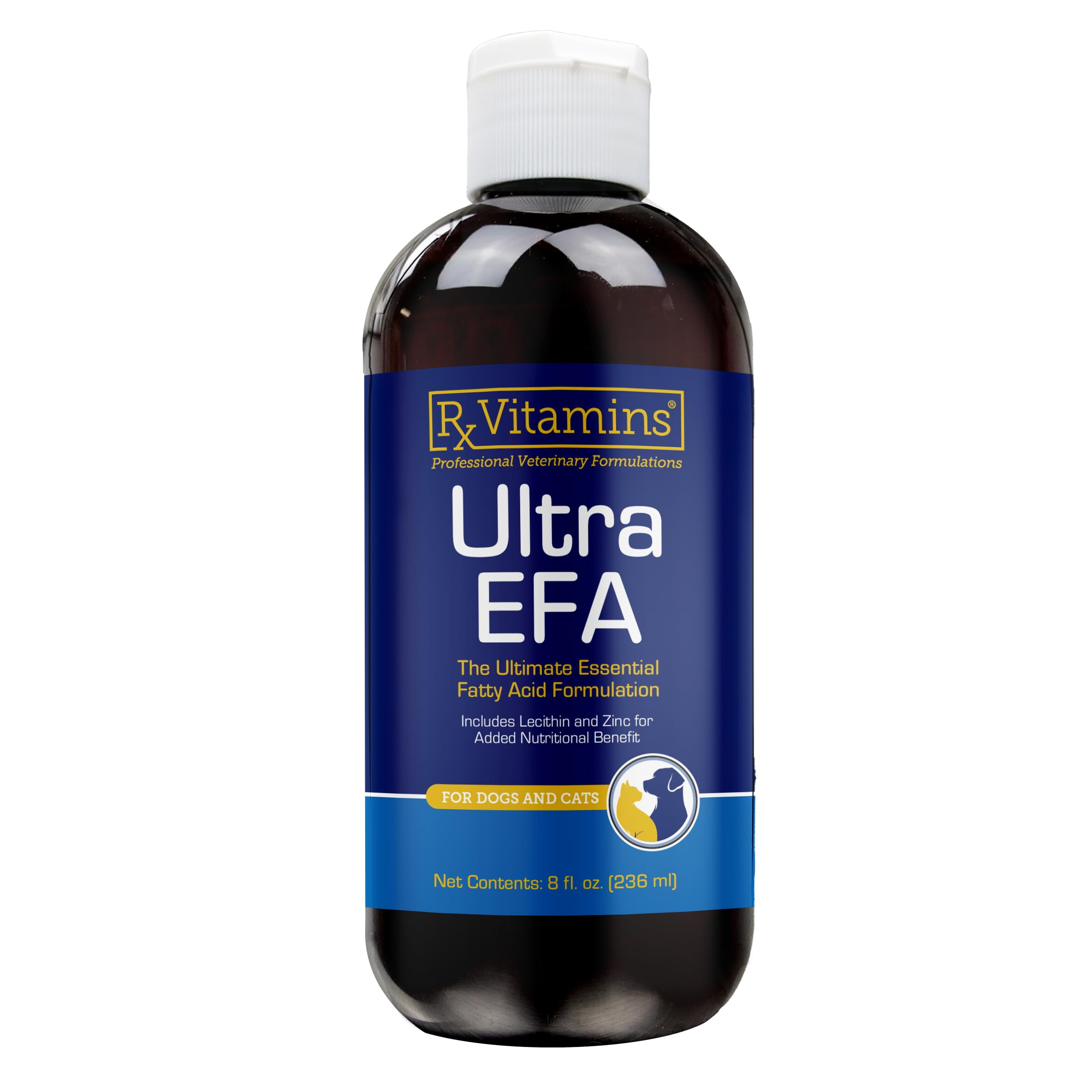 Rx Vitamins Ultra EFA Omega 3 Fish Oil for Dogs & Cats Promotes Heart