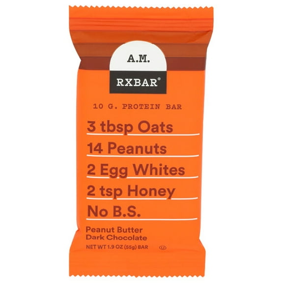 RxBar Dark Chocolate Peanut Butter Bar 1.94 oz (Pack Of 12)