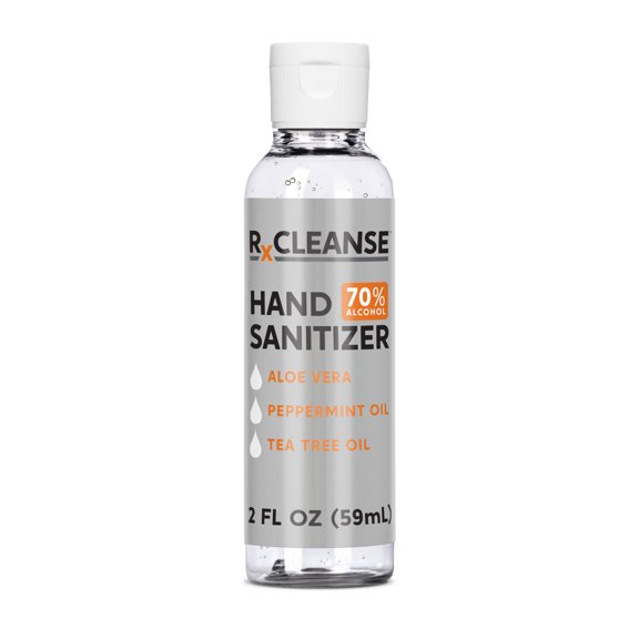 RxCleanse Moisturizing Hand Sanitizer 2 oz - Aloe & Peppermint Oil