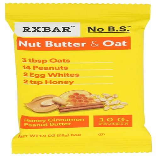Rxbar Honey Cinnamon Peanut Butter Am Protein Bar, 1.9 Ounce - Pack of 2
