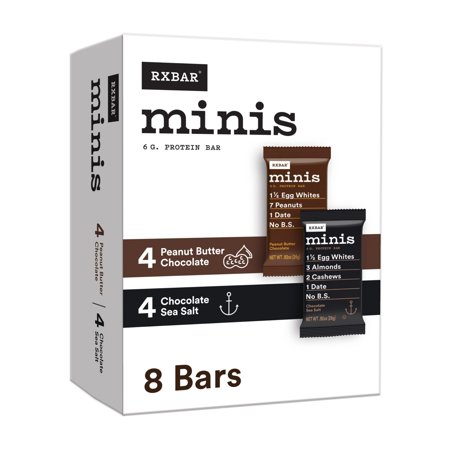 Rxbar Minis Protein Bar, Variety Pack, 2 Flavors, 7.36Oz Box (8 Count)