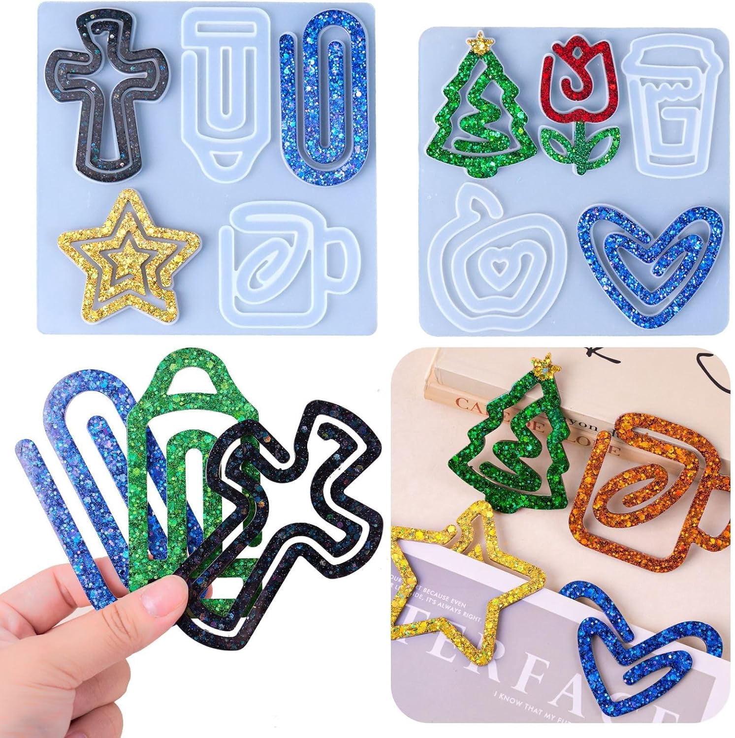 Rxuiael 12-in-1 Animal Paperclip Mold Kit - Chicken/Bat/Cat/Dog/Paw ...