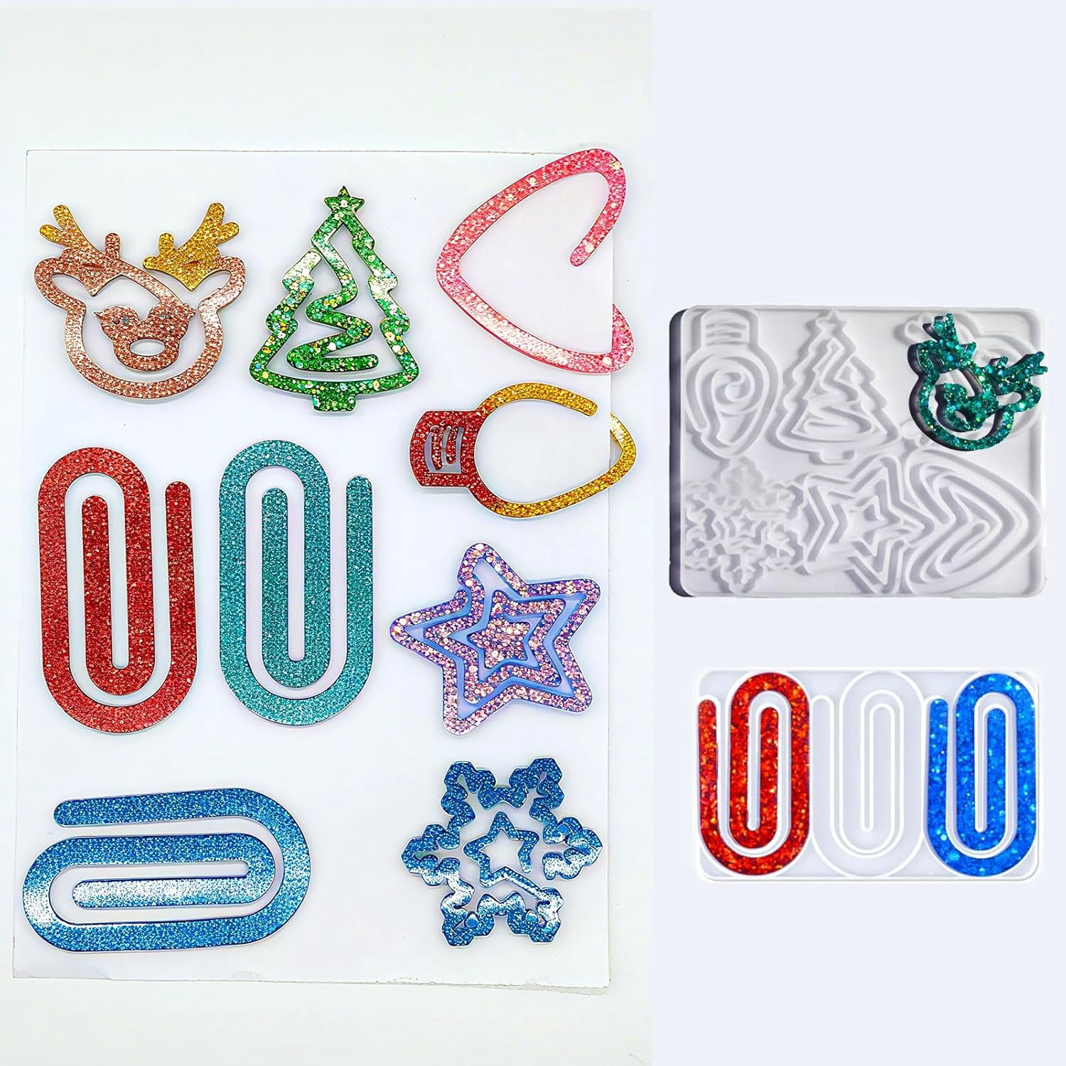 Rxuiael 12-in-1 Animal Paperclip Mold Kit - Chicken/Bat/Cat/Dog/Paw ...