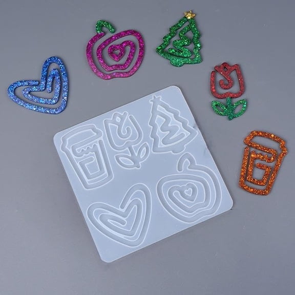 Rxuiael 12-in-1 Animal Paperclip Mold Kit - Chicken/Bat/Cat/Dog/Paw & Rabbit/Shark/Bird Silicone Molds for Resin Bookmark Clips, Quick Release DIY Gifts
