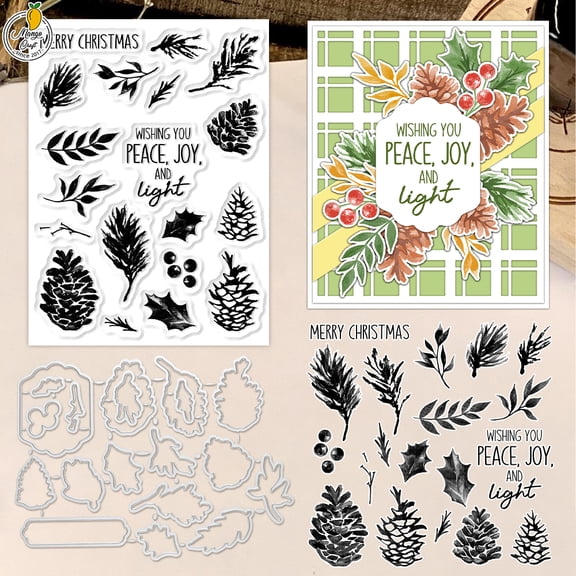 Rxuiael Stamps and Cutting Dies Sets for 2025-2026 Stamps Dies Card Crafting for Card Making