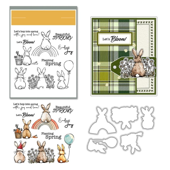 Rxuiael Stamps and Cutting Dies Sets for 2025-2026 Stamps Dies Card Crafting for Card Making