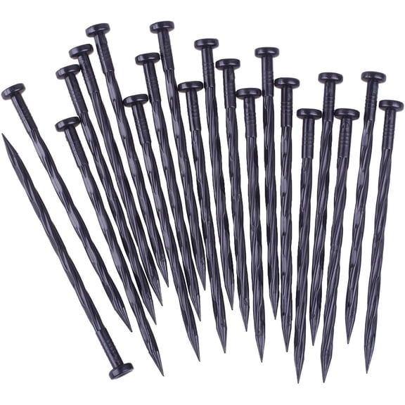 Ryaco Landscape Stakes Black Garden Anchoring Spikes (60PICS)