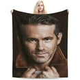 thumbnail image 1 of Ryan Actor Reynolds Throw Blanket Flannel Blanket Warm Soft Microfiber Blanket for Living Room Couch Sofa Bedroom Decor Gifts 60"x50", 1 of 1