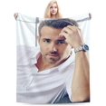 thumbnail image 1 of Ryan Actors Reynolds Blanket Throw Blanket Soft Microfiber Blankets for Living Room Couch Sofa Bedroom 80"x60", 1 of 1