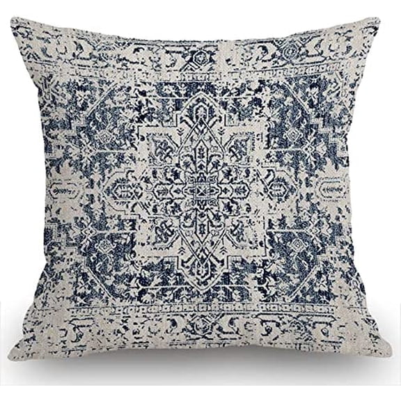 Ryan; African American Aztec Boho Style Ethnic Design Pattern Farmhouse Decorative Throw Pillow Cover Square Cushion Case for Home Sofa Couch Decoration 18X18 inch
