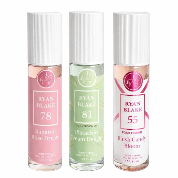 Ryan Blake Womens Perfume 3 Pack Set Sweet Floral Gourmand Fragrance Gift