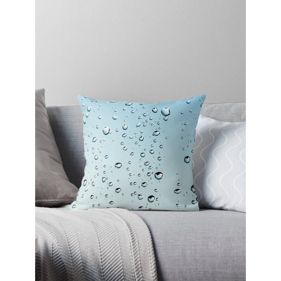 Ryan; Blue Water Abstract Throw Pillow – Soothing Ocean-Inspired 45x45cm Design for Bedroom or Beach Decor