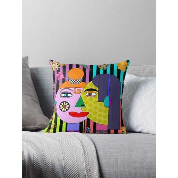 Ryan; Boho Love Heart Pattern Throw Pillow – Cute Decorative Accent for Cozy Home and Gifts