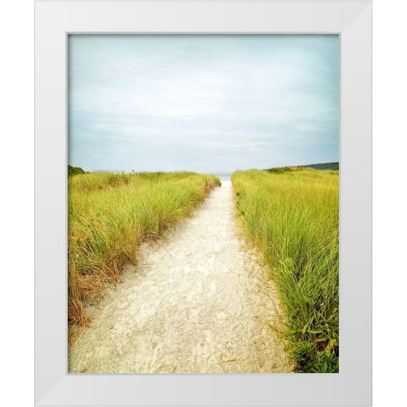 Ryan, Brooke T. 12x14 White Modern Wood Framed Museum Art Print Titled - Beach Trail