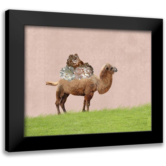Ryan, Brooke T. 14x12 Black Modern Framed Museum Art Print Titled - Camel on Pink