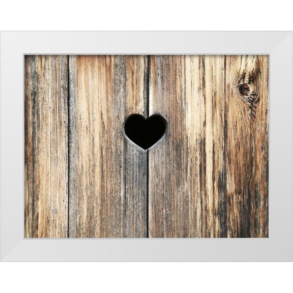 Ryan, Brooke T. 14x12 White Modern Wood Framed Museum Art Print Titled - Heart in Wood