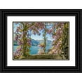 thumbnail image 1 of Ryan, Brooke T.  24x17 Black Ornate Wood Framed with Double Matting Museum Art Print Titled - Wisteria and Mountains – Lago di Como, 1 of 4