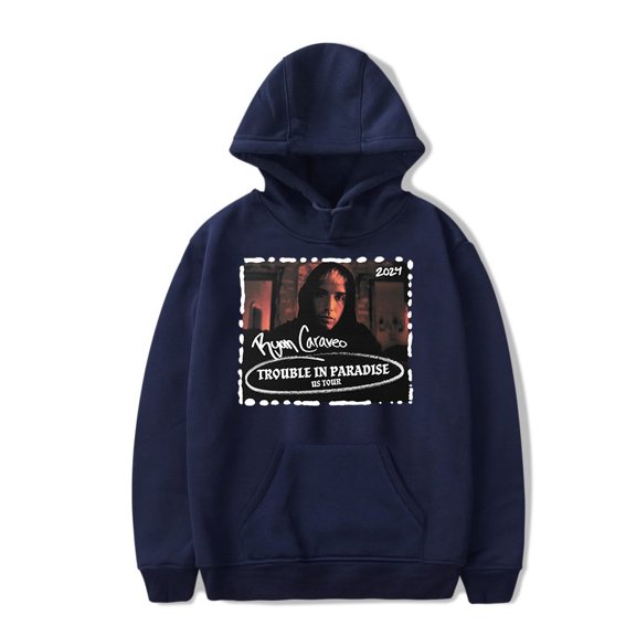 Ryan Caraveo Trouble In Paradise US Tour 2024 Hoodie Unisex Fashion Casual Long Sleeve Sweatshirt