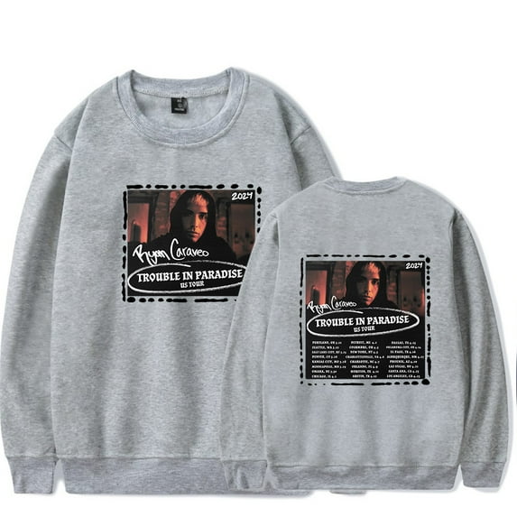 Ryan Caraveo Trouble In Paradise US Tour 2024 Sweatshirt Crewneck Sweater Unisex Fashion Long Sleeve