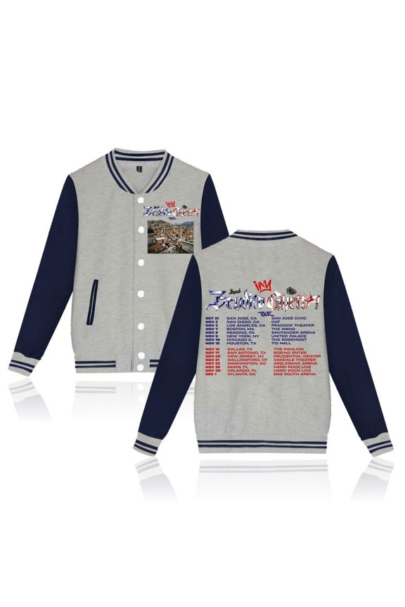 Ryan Castro Ay Bendito Ghetto Tour 2024 Baseball Jacket Fashion Clothes Unisex Long Sleeve