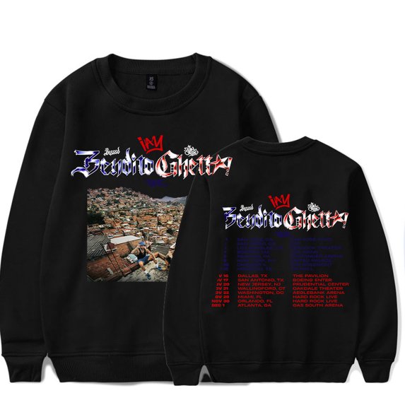 Ryan Castro Ay Bendito Ghetto Tour 2024 Crewneck Sweatshirt New Unisex Fashion Long Sleeve