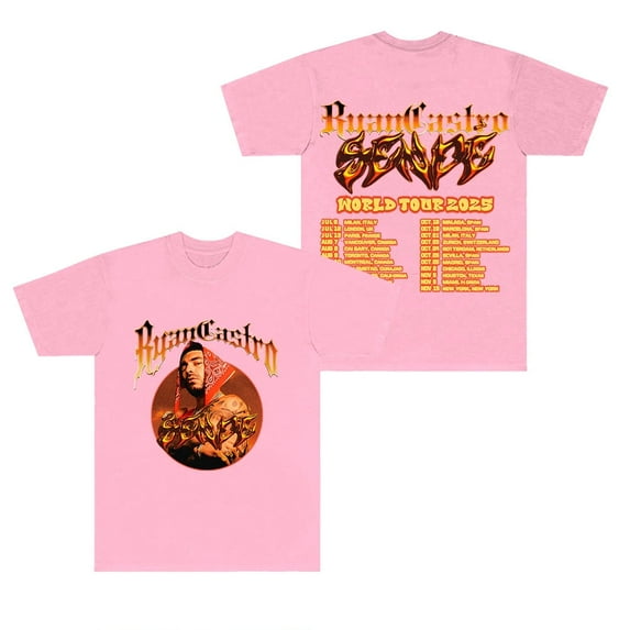 Ryan Castro Sende World Tour 2025 T-Shirts Streetwear Tops Women Men HipHop Short Sleeve Tee