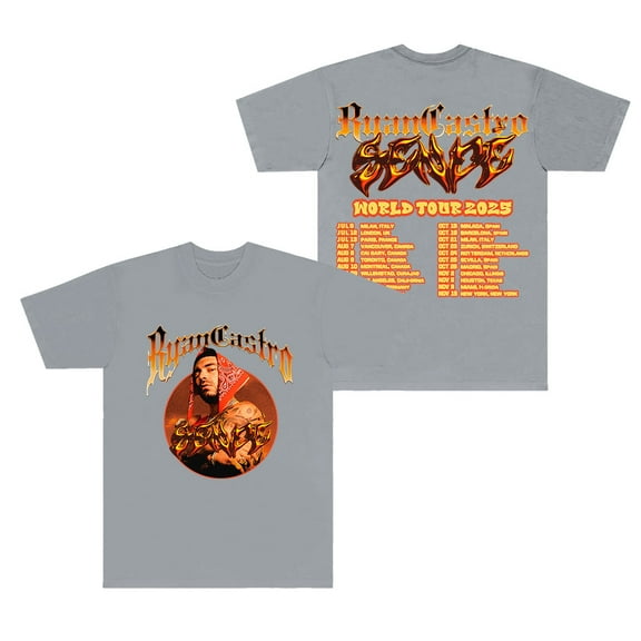 Ryan Castro Sende World Tour 2025 T-Shirts Streetwear Tops Women Men HipHop Short Sleeve Tee